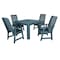 Highwood Usa Weatherly 5pc Square Outdoor Patio Furniture Dining Set AD-DNW44-NBE - alternate 1